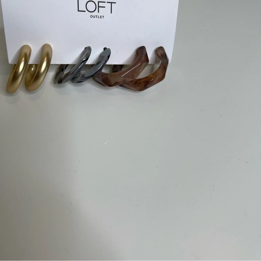 Loft 3pairs of hoop earrings